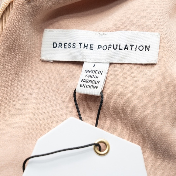 Dress The Population | Sidney Deep V-Neck 3D Floral Lace Gown - Picture 4 of 14